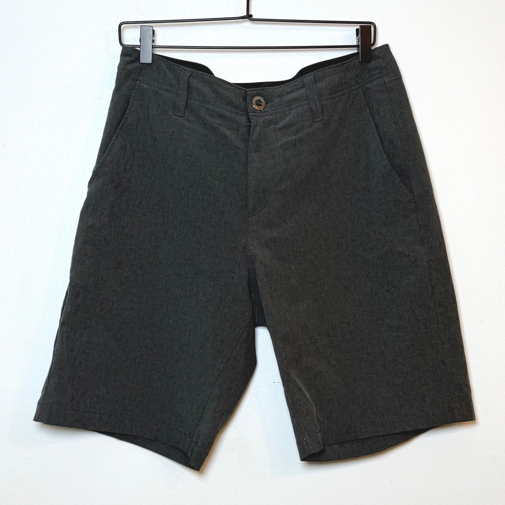 Volcom Mens Hybrid Walk Shorts Charcoal Grey Heather Size 31 Quick Dry Utility